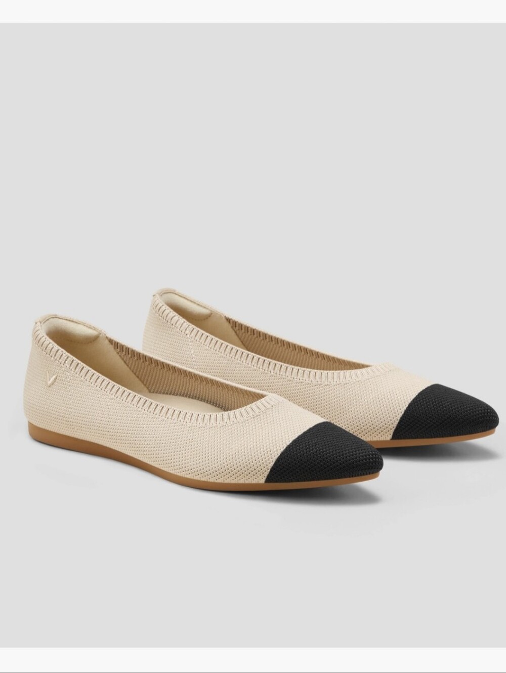 VIVAIA beige black Pointed Toe washable Ballet Flats Aria 5